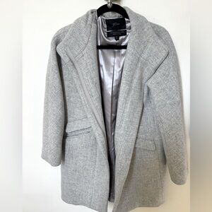 J.Crew Cocoon Italian Stadium Cloth By Nello Gori Wool Grey Coat Size 6P